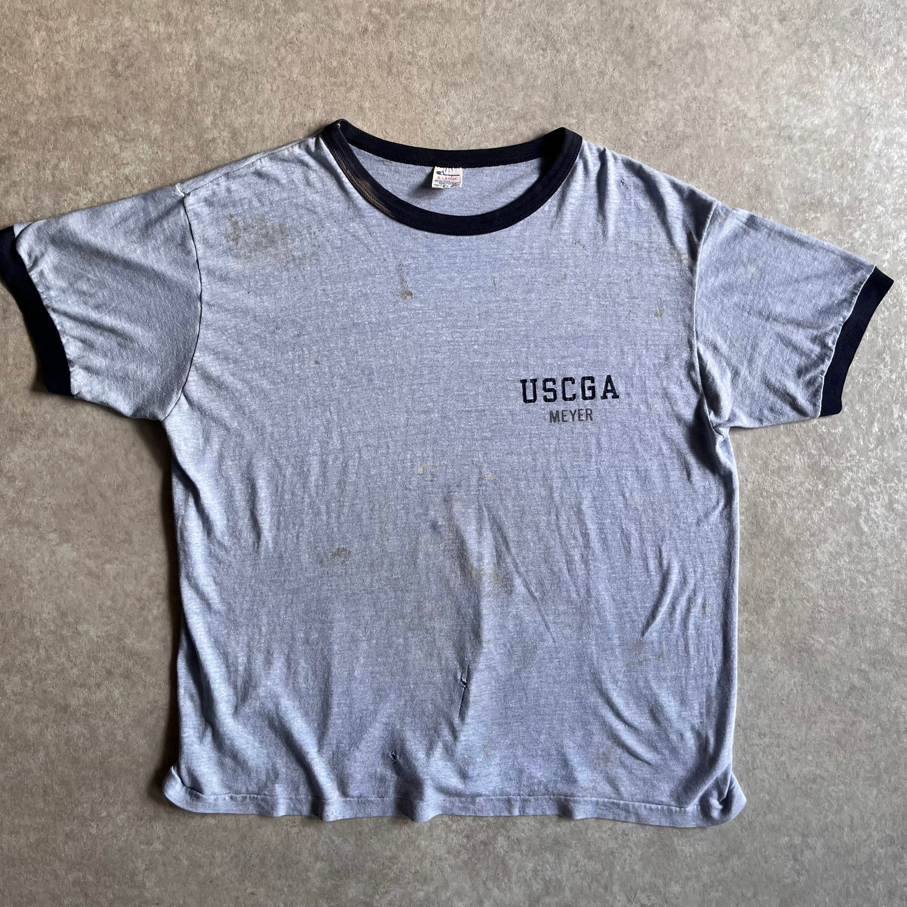1980s Champion Ringer Tee XL Made in USA