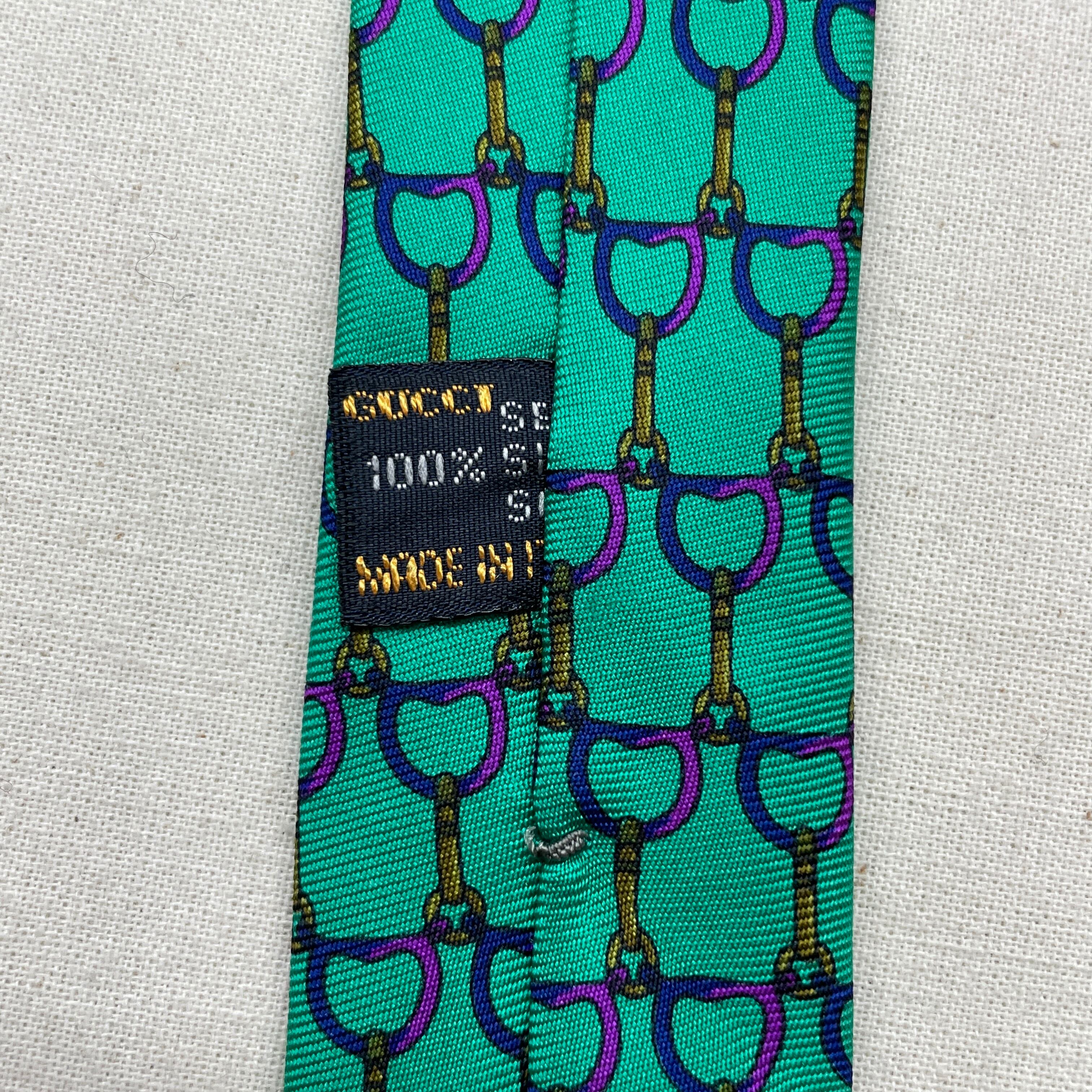 GUCCI】80-90s necktie グッチ ネクタイ 緑 イタリア製 | no pain no