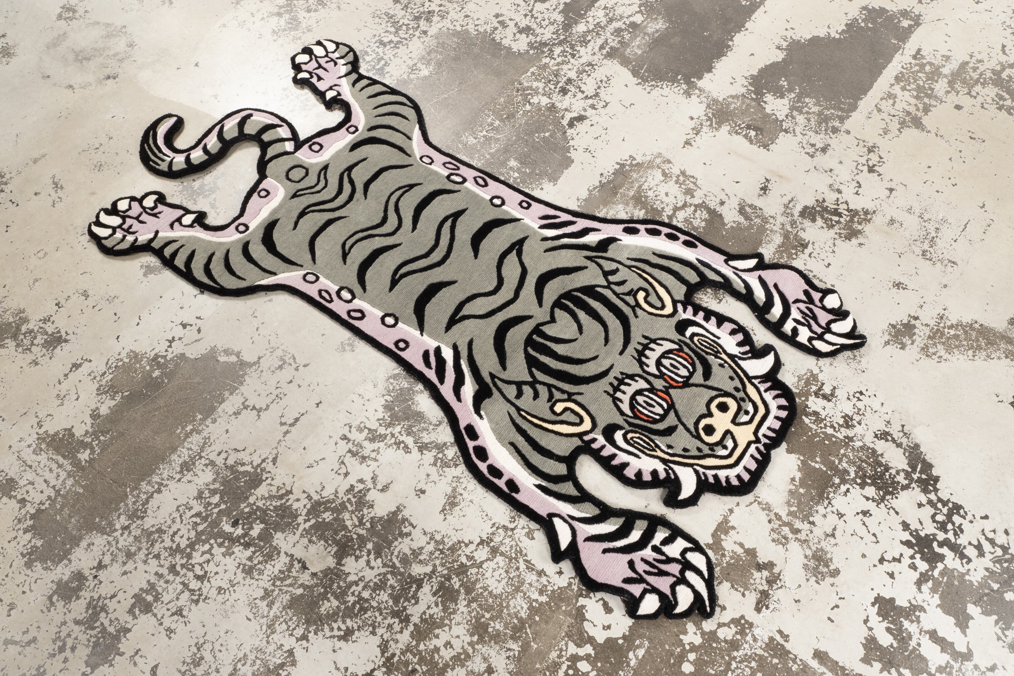 Tibetan Tiger Rug 《Mサイズ•ウール・オリジナル2・アラジングリーン