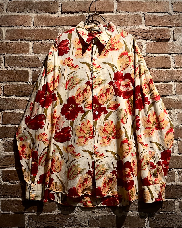 【Caka act3】“Paul Smith” Flower Pattern Vintage L/S Shirt
