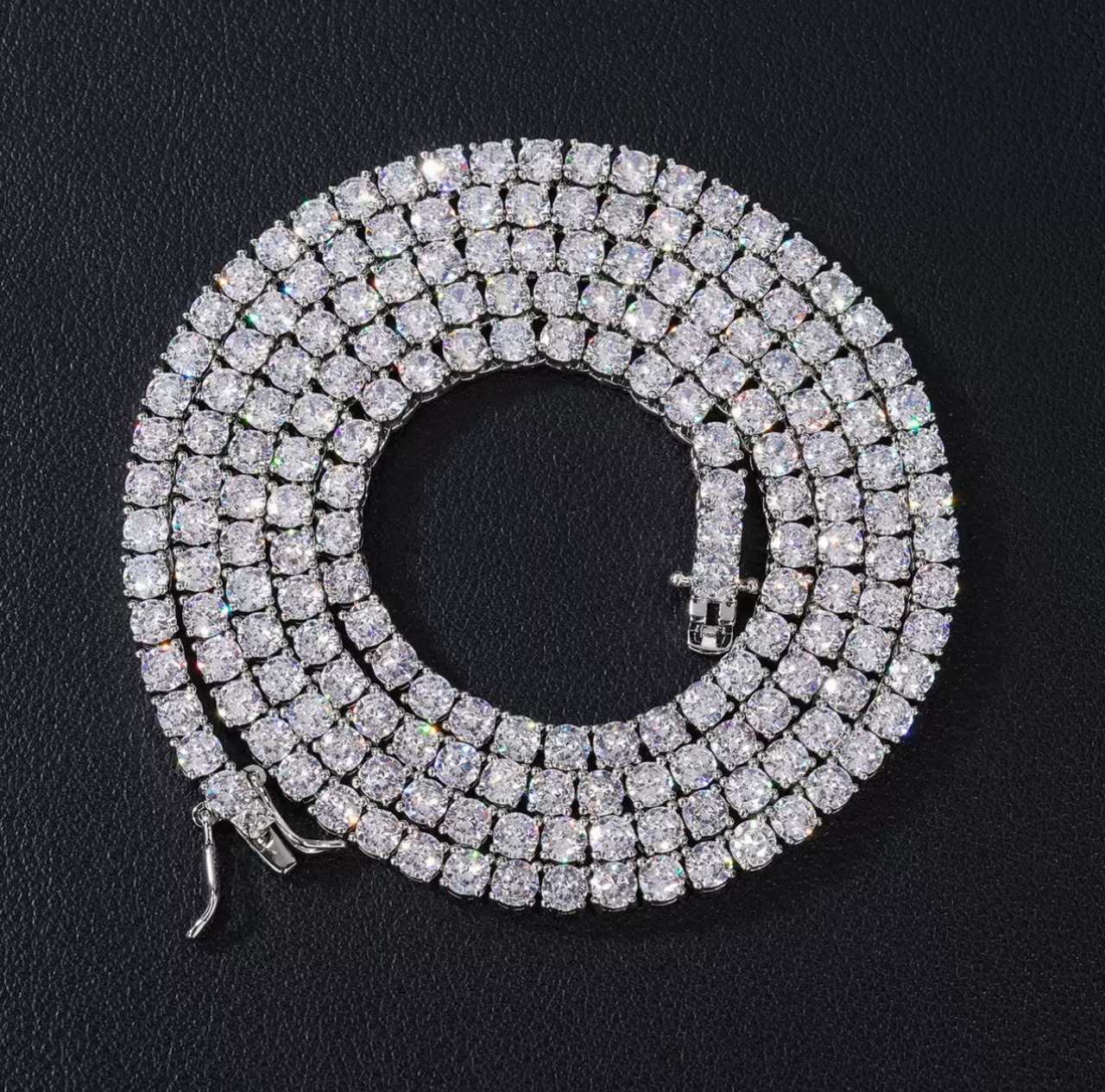 【Ice81】Tennis Chain Necklace【Moissanite/3mm】
