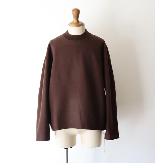 nonnotte " Draping C/N Pullover ( Original Geometric Brown Top ) "