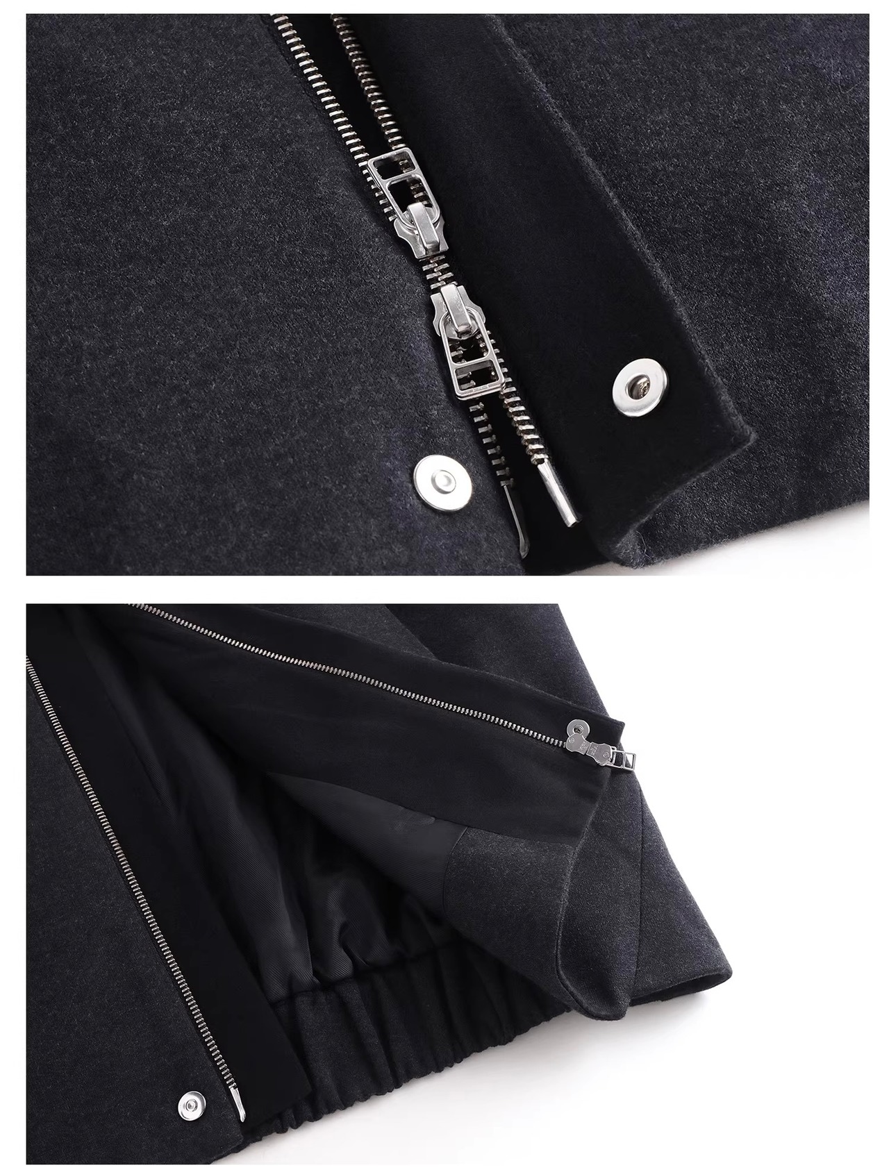 UNDERMINE Boxy Zip-Up Wool Jacket