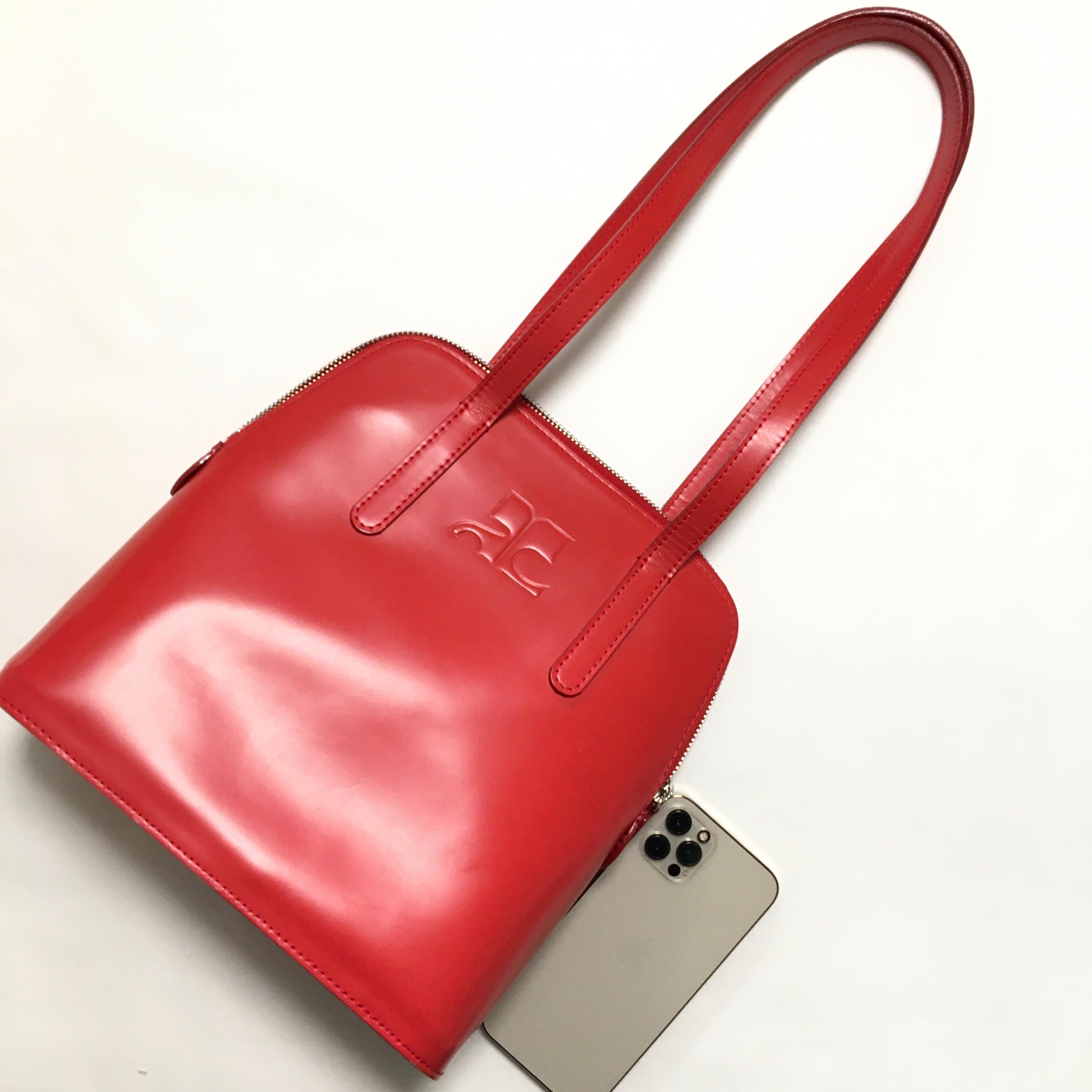 courreges クレージュ　ワンショルダー　アクセサリーポーチ　レッド ⭐️courreges クレージュ ワンショルダー アクセサリーポーチ