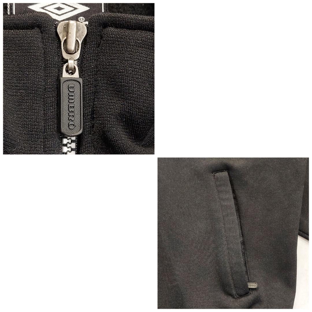 UMBRO アンブロ トラックジャケット 古着 ロゴ 刺繍 L 黒 16508 | fuufu