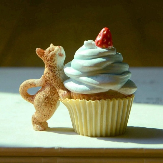 ネコ 置物 I♡スイーツ＠デリシャスフード