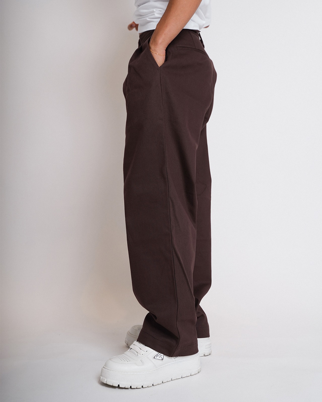 【#Re:room】TWO TUCK WIDE CHINO PANTS［REP322］