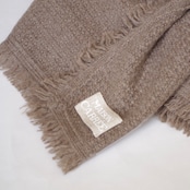 MAISON CARRÉE CASHMERE Fringe STOLE "SAND BEIGE"