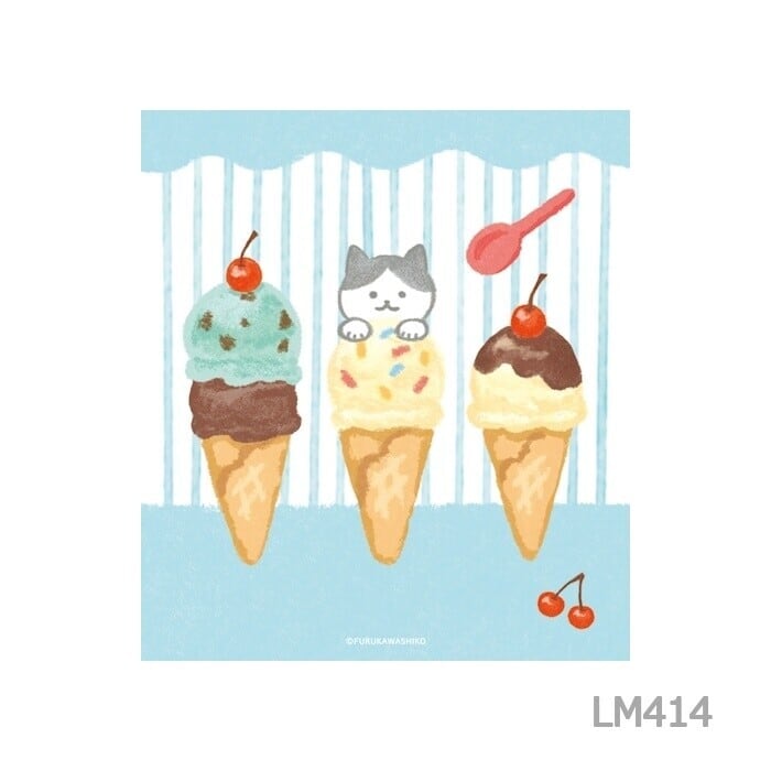 お菓子なメモパッド ねことアイスクリーム LM414 | 総合雑貨店 にゃん