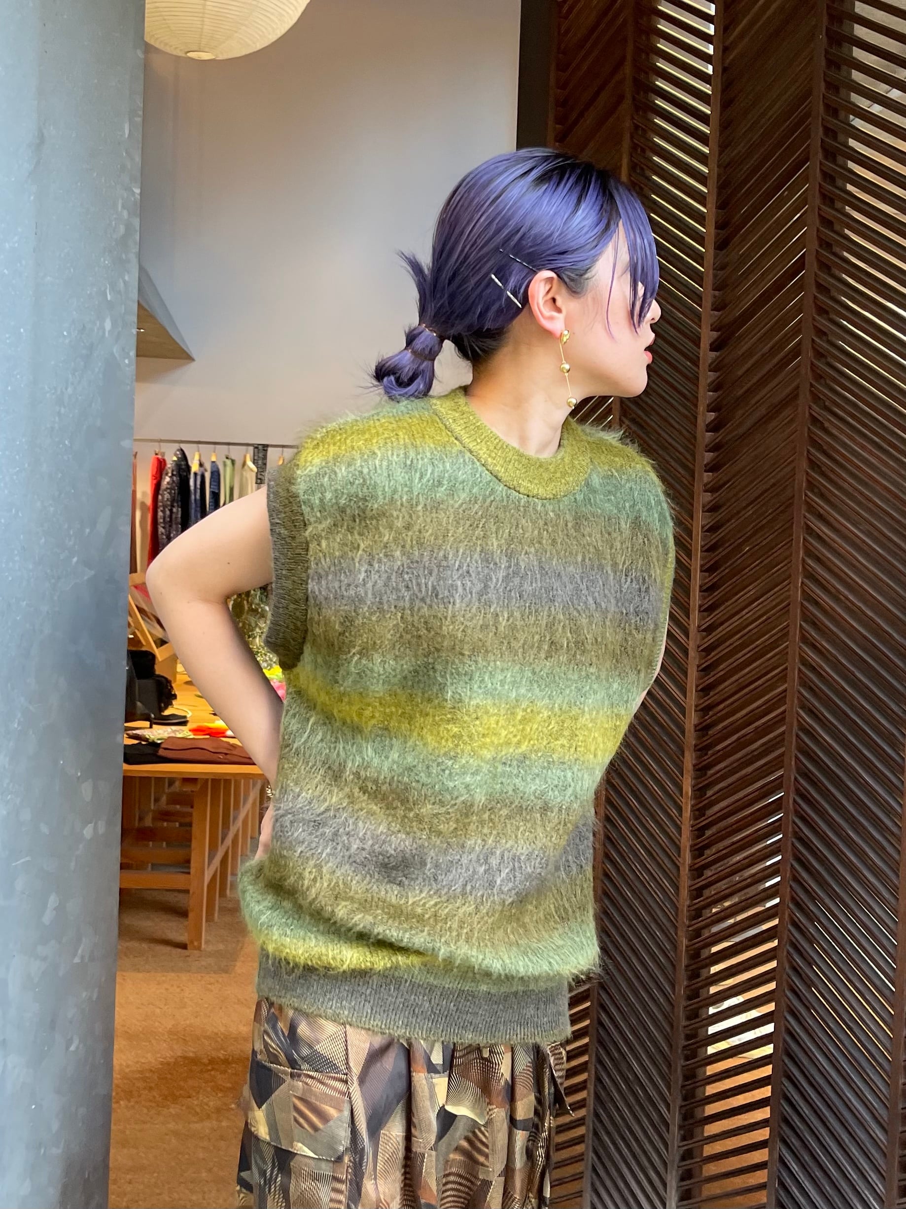 【22AW】FUMIE TANAKA フミエタナカ /gradation mohair knit vest | TRENTオンラインショップ　 (福岡市セレクトショップ) powered by BASE
