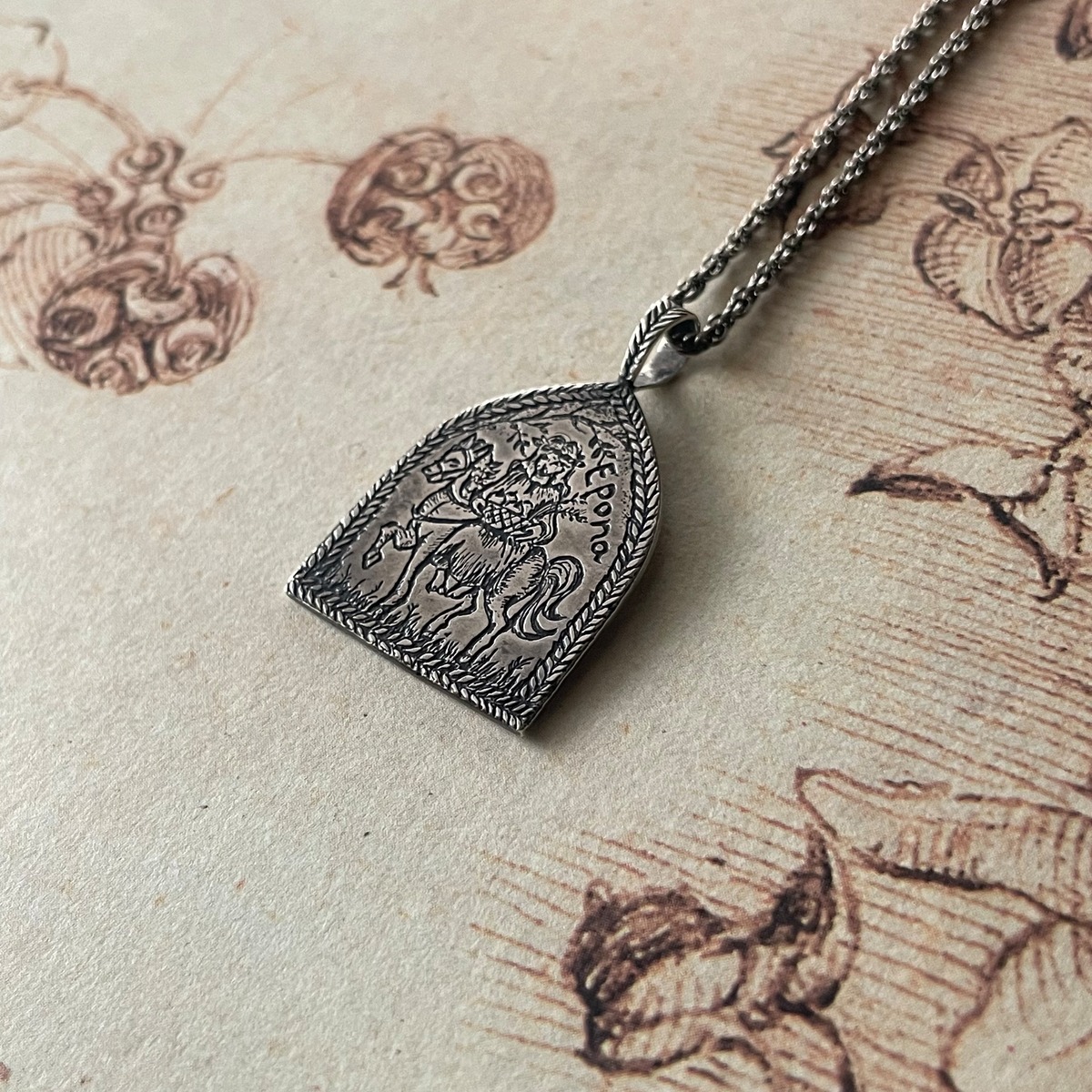 SV925 Etched Pendant - Epona / シルバー製 エッチングペンダント 