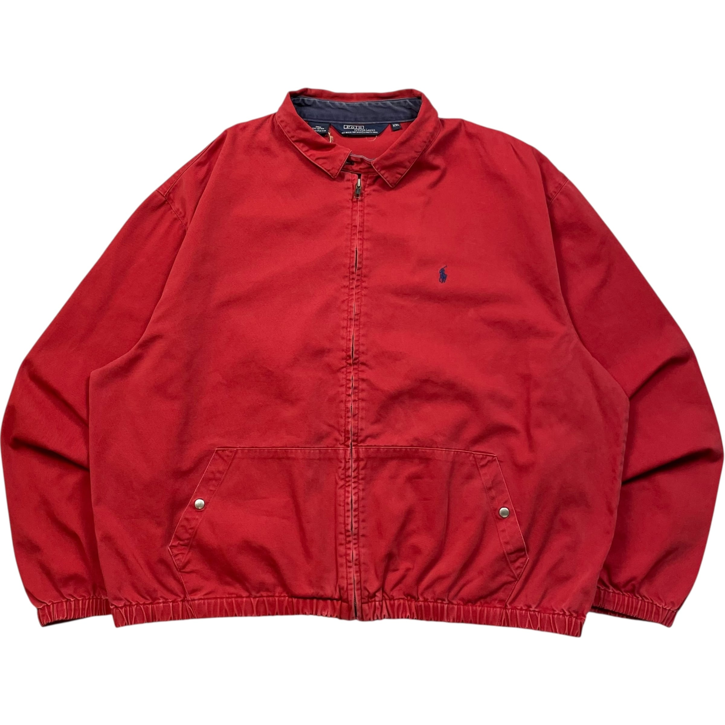 《XXL》 Polo by Ralph Lauren ポロバイラルフローレン スウィングトップジャケット レッド USA製 80年代〜 no.8895