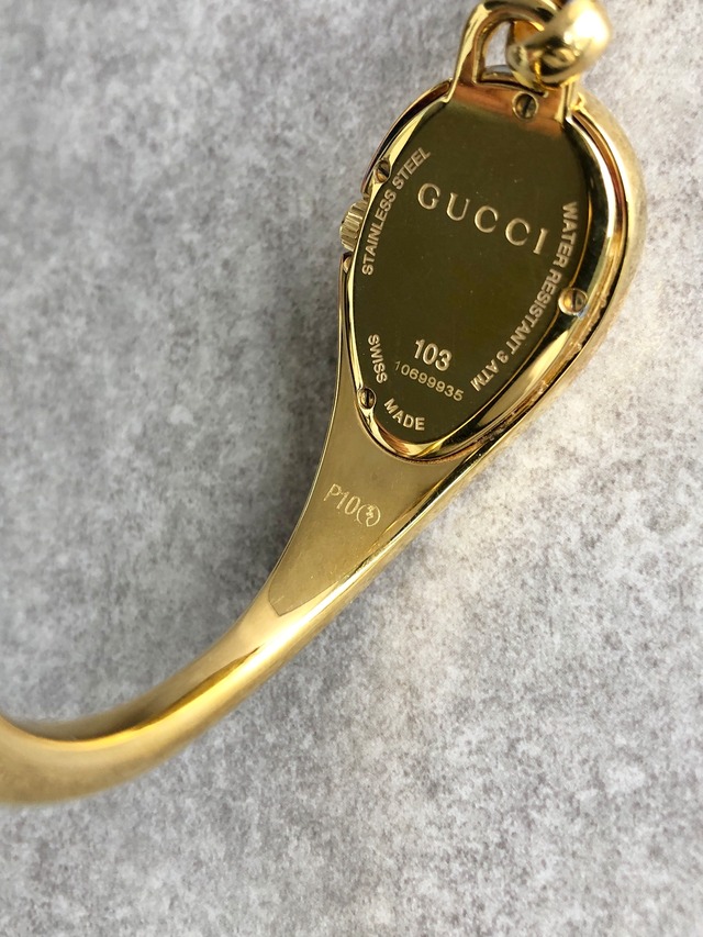 GUCCI グッチ 腕時計 ゴールド フローラ ステンレススチール 103 クウォーツ バングル vintage ヴィンテージ オールド 3dvc5d