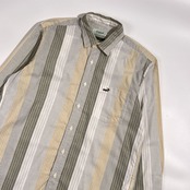 Crocodile クロコダイル JAPAN FABRIC ストライプ 長袖 シャツ L/メンズ