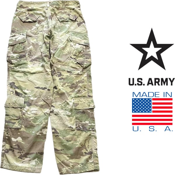 1点物◇実物アメリカ軍スコーピオン迷彩柄カーゴパンツ古着メンズML