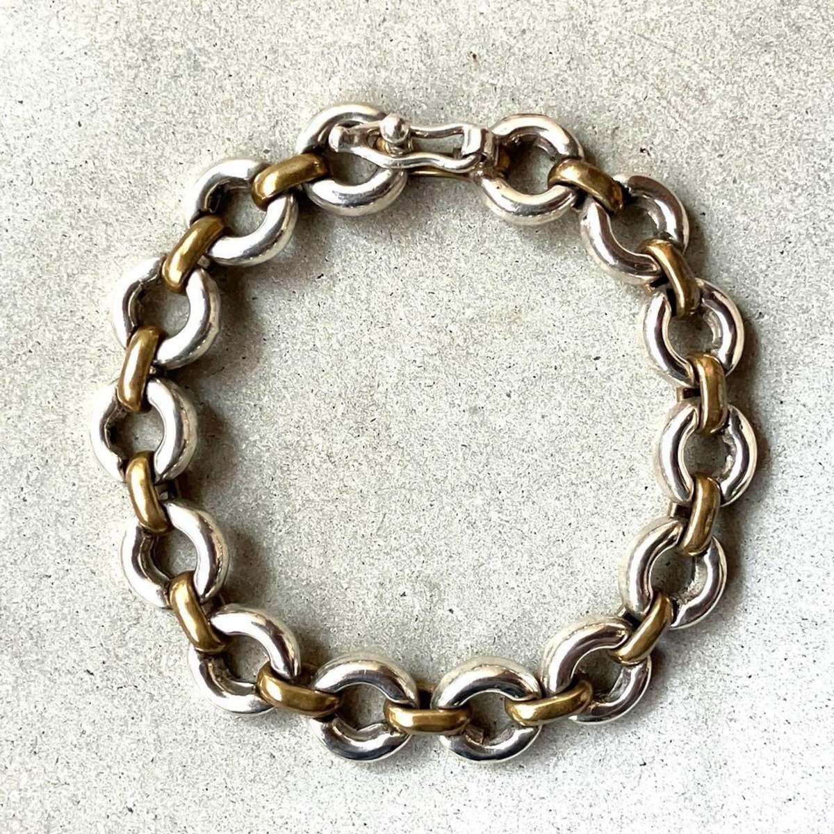 メキシコ製 MEXICO VINTAGE チェーンブレスレット 925×真鍮 | unune