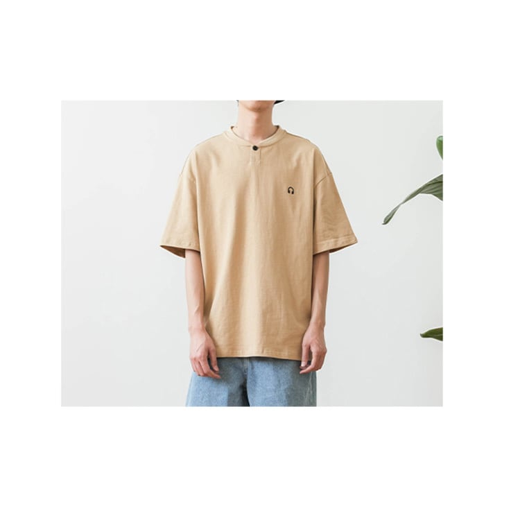 ★HENRY COLOR EMBROIDERY T-SHIRT　18055