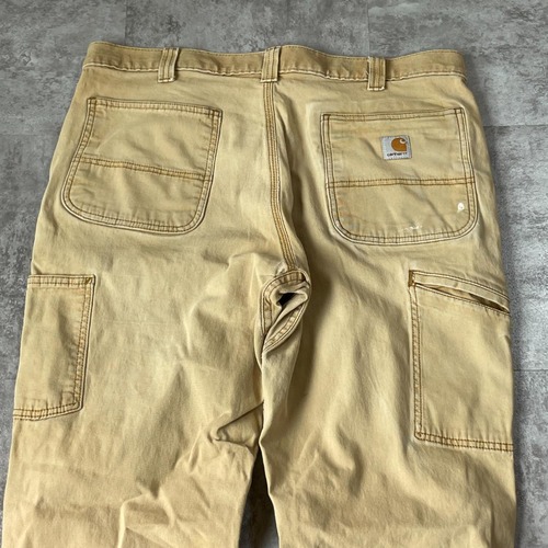20s ニカラグア製 ブラウン ダブルニー Carhartt 36×34 詳細写真16