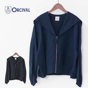 ORCIVAL[オーチバル・オーシバル] W LINEN SAILOR JACKET [OR-B0265YLM] リネン セーラージャケット・セーラージャケット・セーラーカラー・ショート丈・リネン・LADY'S [2024SS]