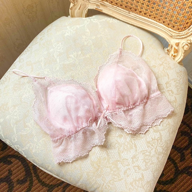 ひめごとスカラップレース(pink)ブラ単品