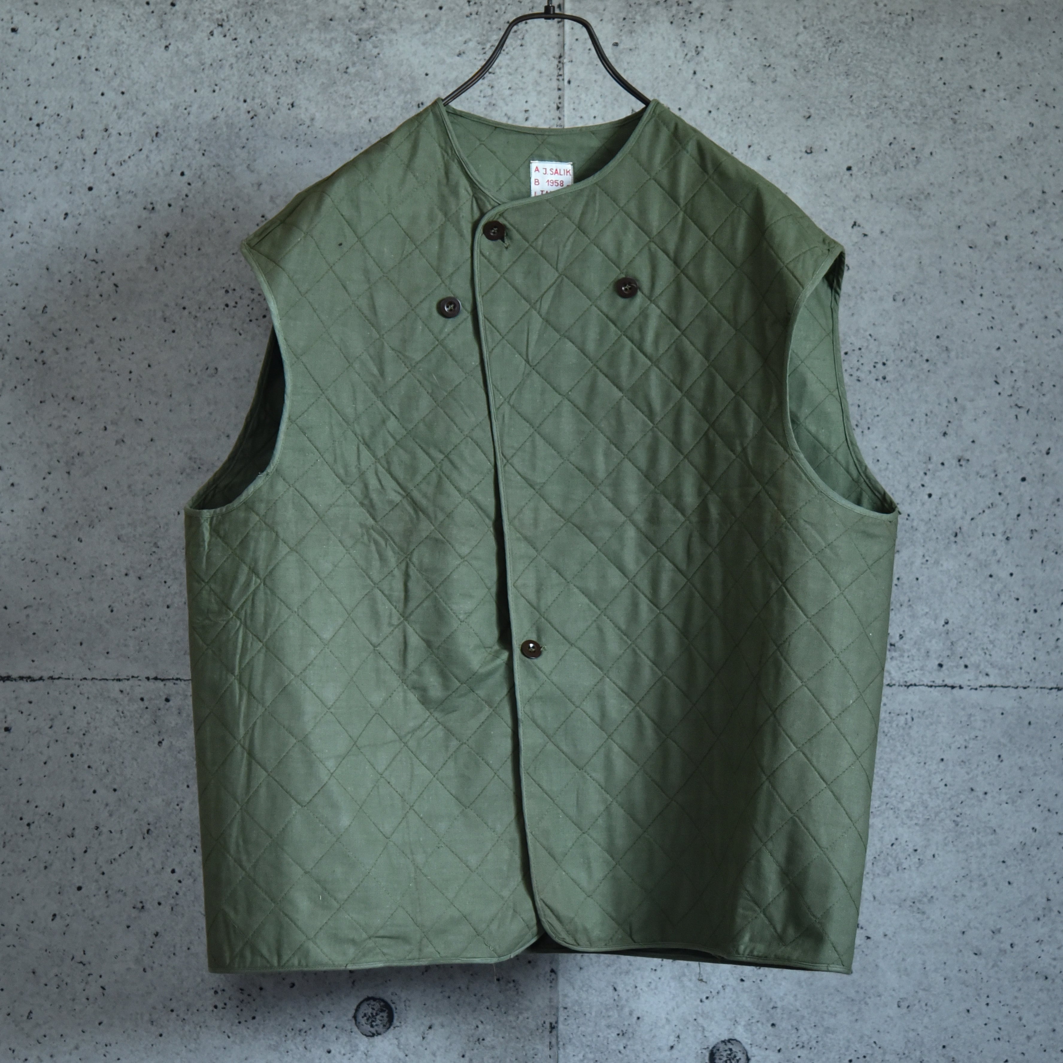 50s Belgian Army Quilting Liner Vest ベルギー軍 キルティング ライナー ベスト