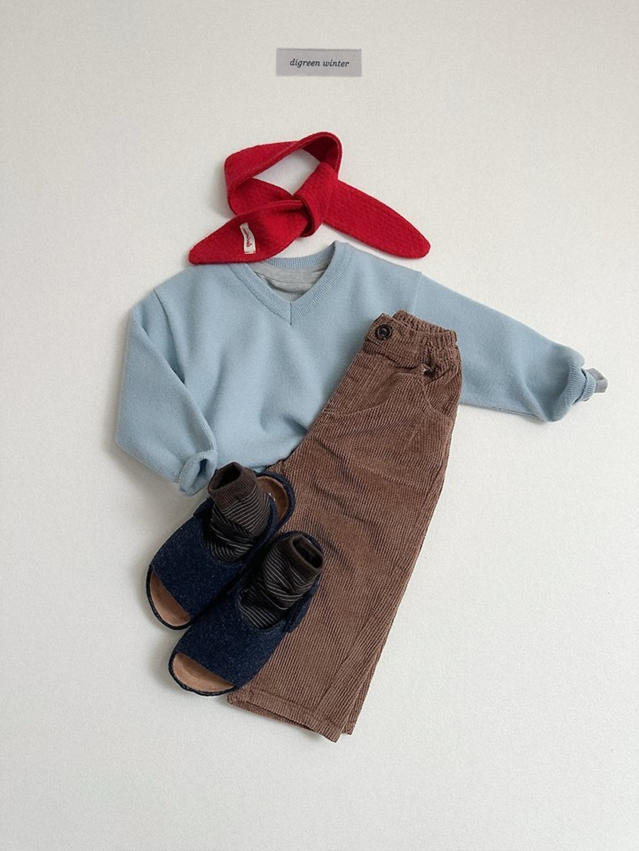 〖取寄〗韓国子供服 / 26winter / Digreen / コージーVネックニット / キッズ / 冬服 *S~2XL*
