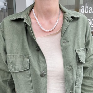 【ネコポス便】マンテルチェーン淡水パールネックレス　1655