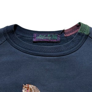 vintage BEST COMPANY horse embroidery sweat shirt