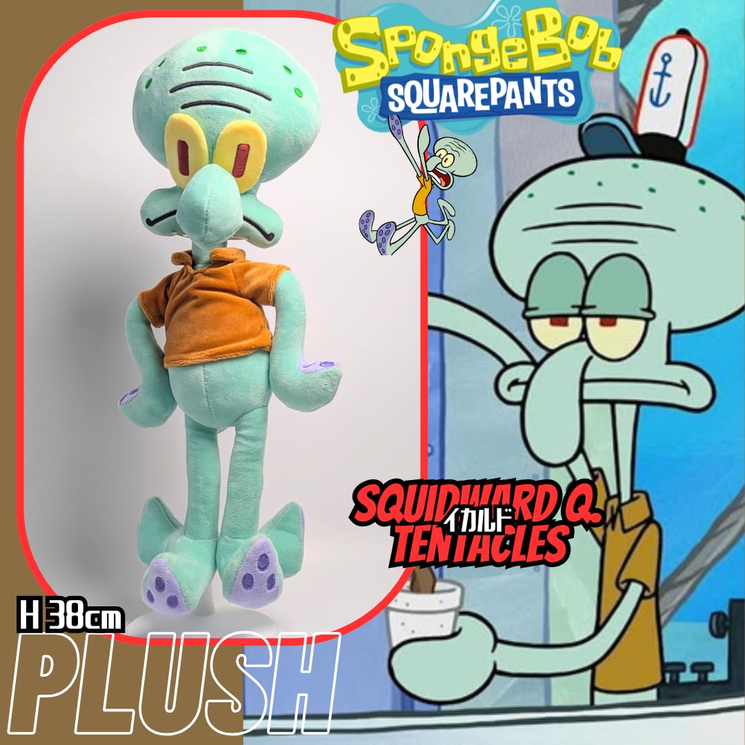再入荷!【 SpongeBob SquarePants ( スポンジボブ )  】Squidward Q. Tentacles ( イカルド )   / プラッシュ ぬいぐるみ Plush toy〚アメリカン雑貨 アメトイ〛