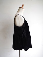 SINME  ベロアキャミソール　ブラック