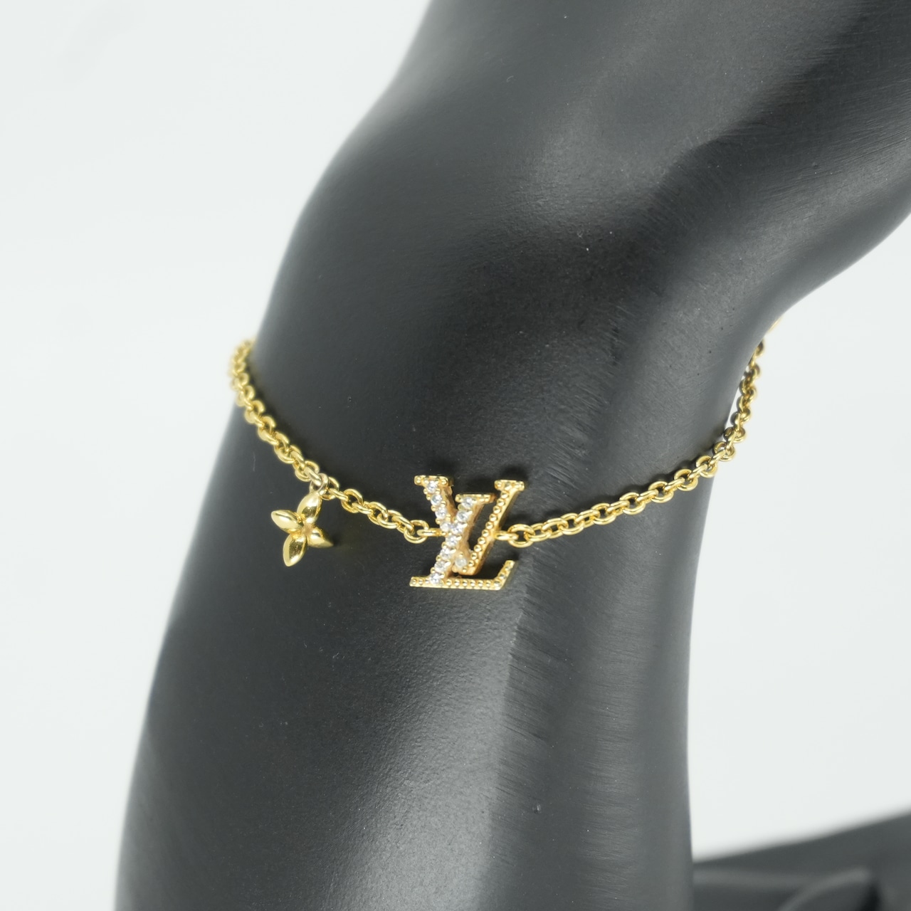 LOUIS VUITTON ルイヴィトン M00587 ブレスレット LV アイコニック AK2242 GP×ラインストーン ゴールド