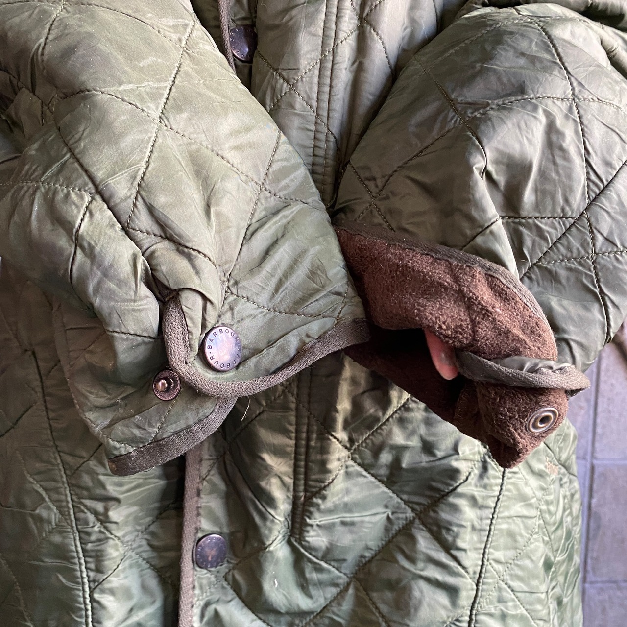 イングランド製 90年代 Barbour バブアーナイロン キルティング 