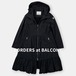 BORDERS at BALCONY ティアードコート フード ライナー付き 黒 / J&NREUSE レディース アウター