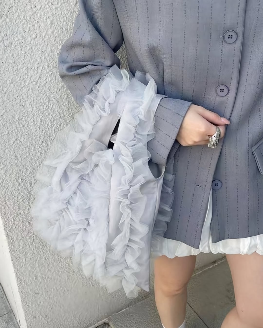 チュールレーストートバッグ(3 colors) 2506103