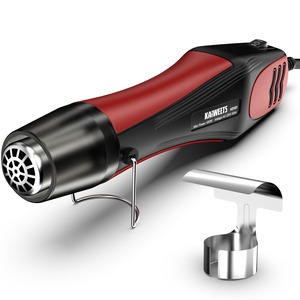 【新着特価】KAIWEETS 450W エンボスヒーター 小型ヒートガン 250℃-450℃ 2段階調温可能 急速加温 フェンダー曲げ 収縮チューブ シュリンク包装 塗装の乾燥 塩ビの溶接 補修 熱処理用ハンディ熱風機 ノズル付属