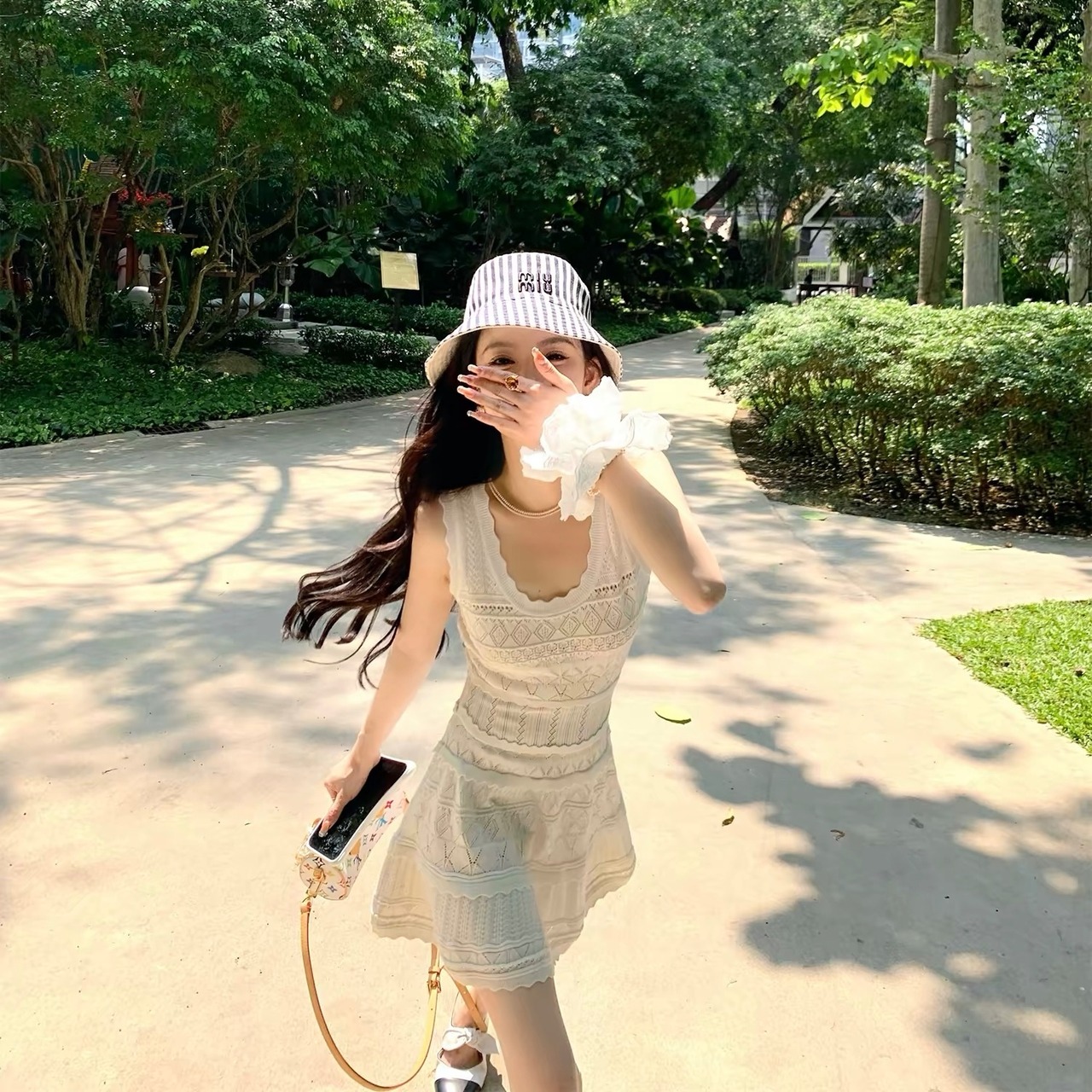 Cream Sheer Sleeveless Dress