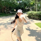 Cream Sheer Sleeveless Dress