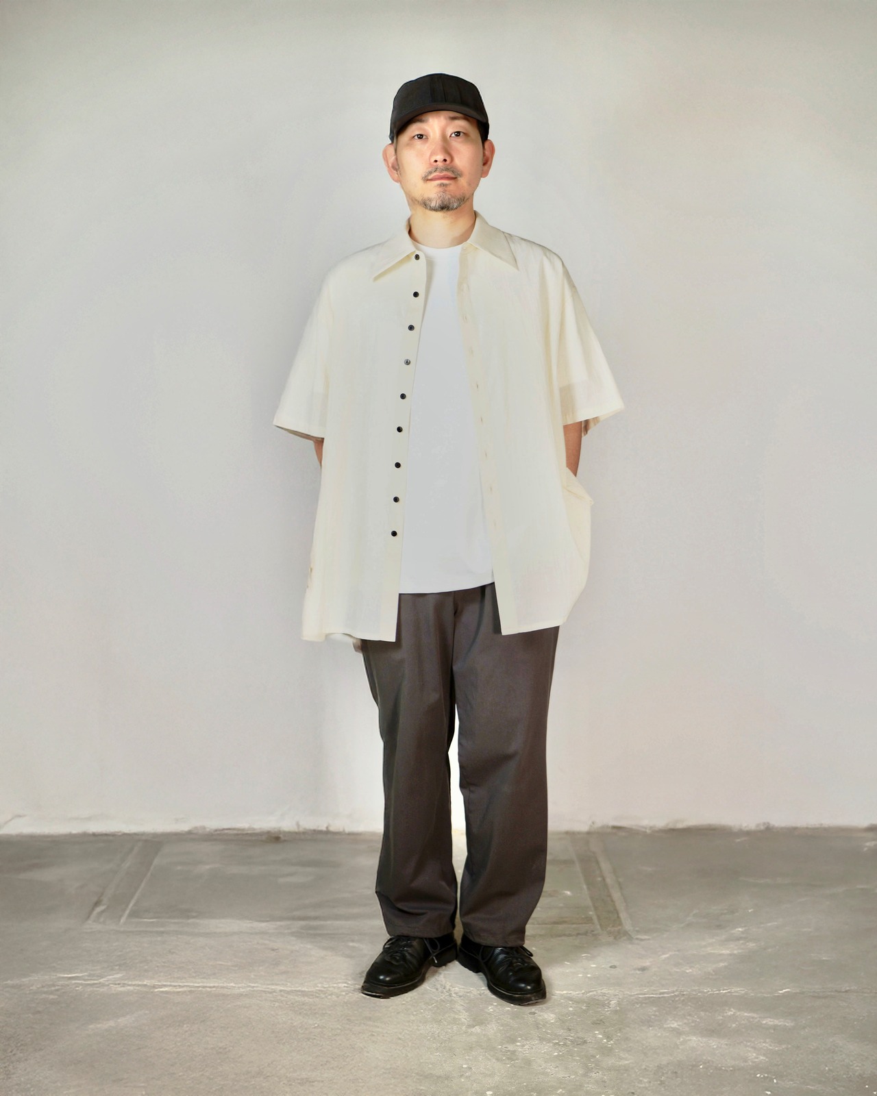 kujaku - cotton air Layer ahirt：white