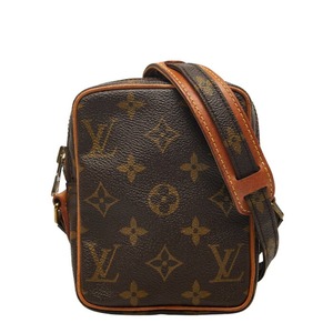 ルイ ヴィトン モノグラム ミニダヌーブ 斜め掛け ショルダーバッグ M45268 ブラウン PVC レザー レディース LOUIS VUITTON 中古