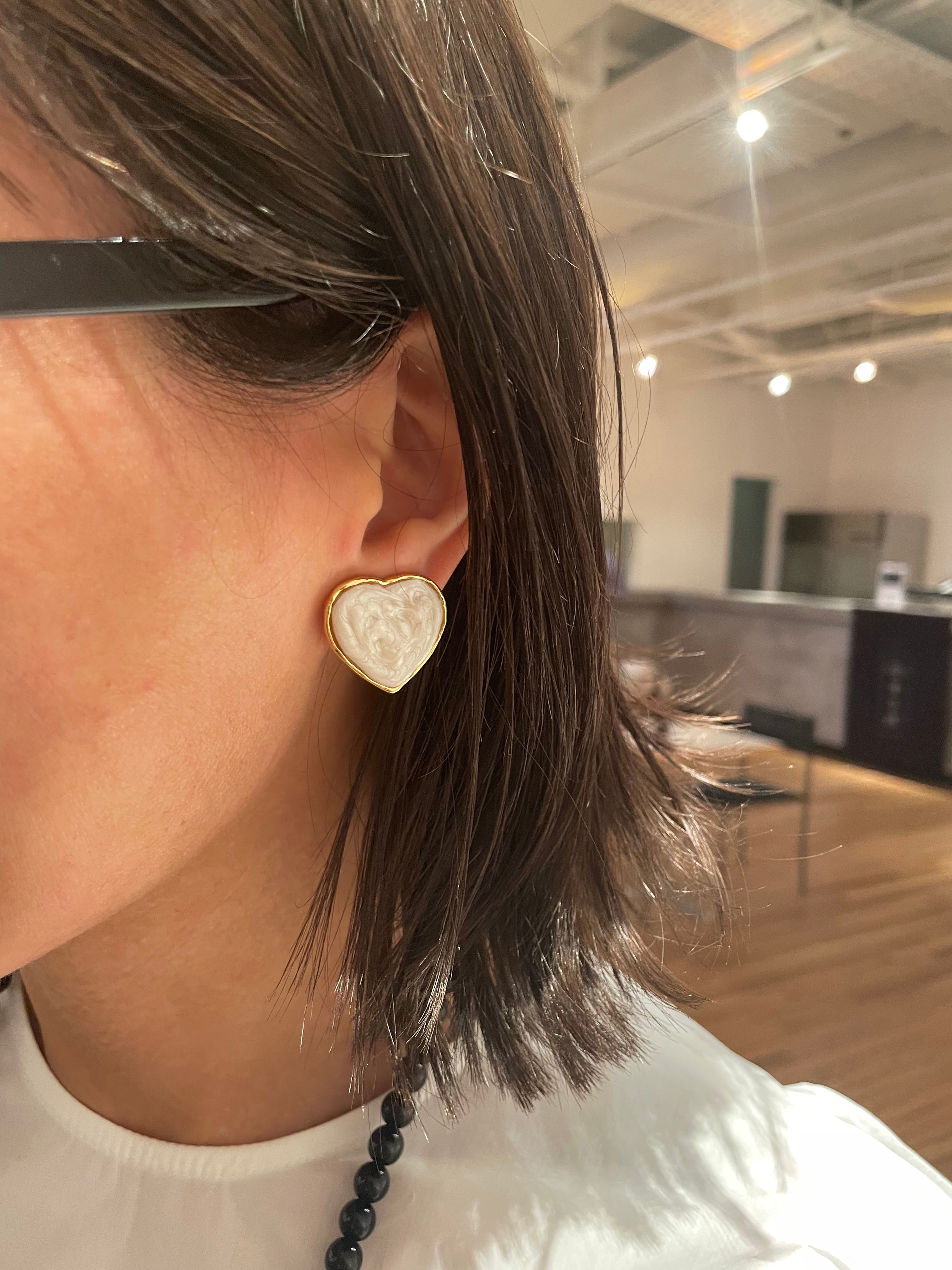 SEA 14k ハートピアス Sea'ds mara 】Heart epo earring & pierce | valance 福井