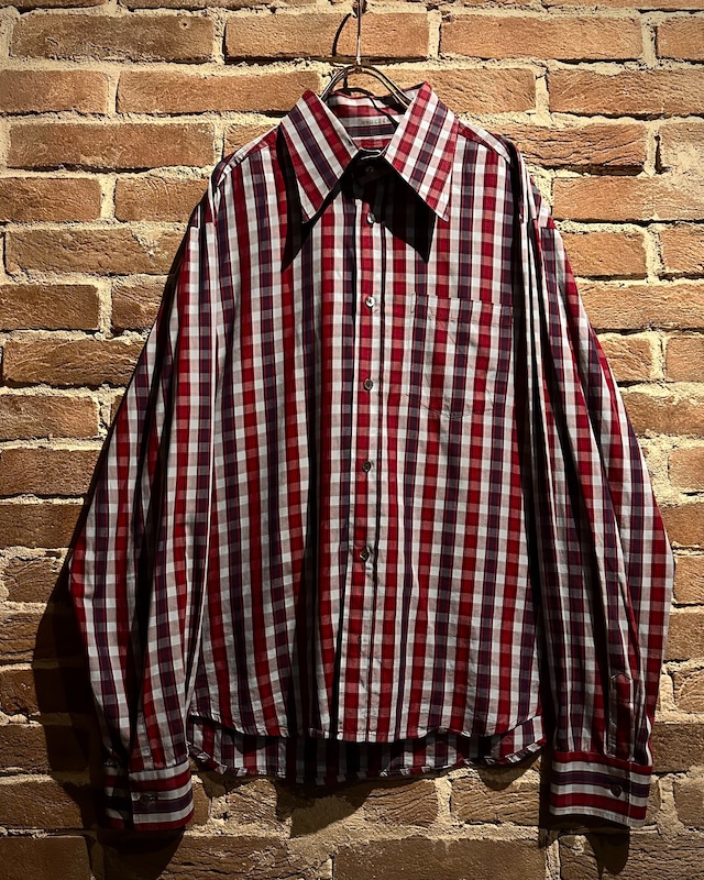 【Caka act3】"D&G Dolce & Gabbana" Checkered Pattern L/S Shirt