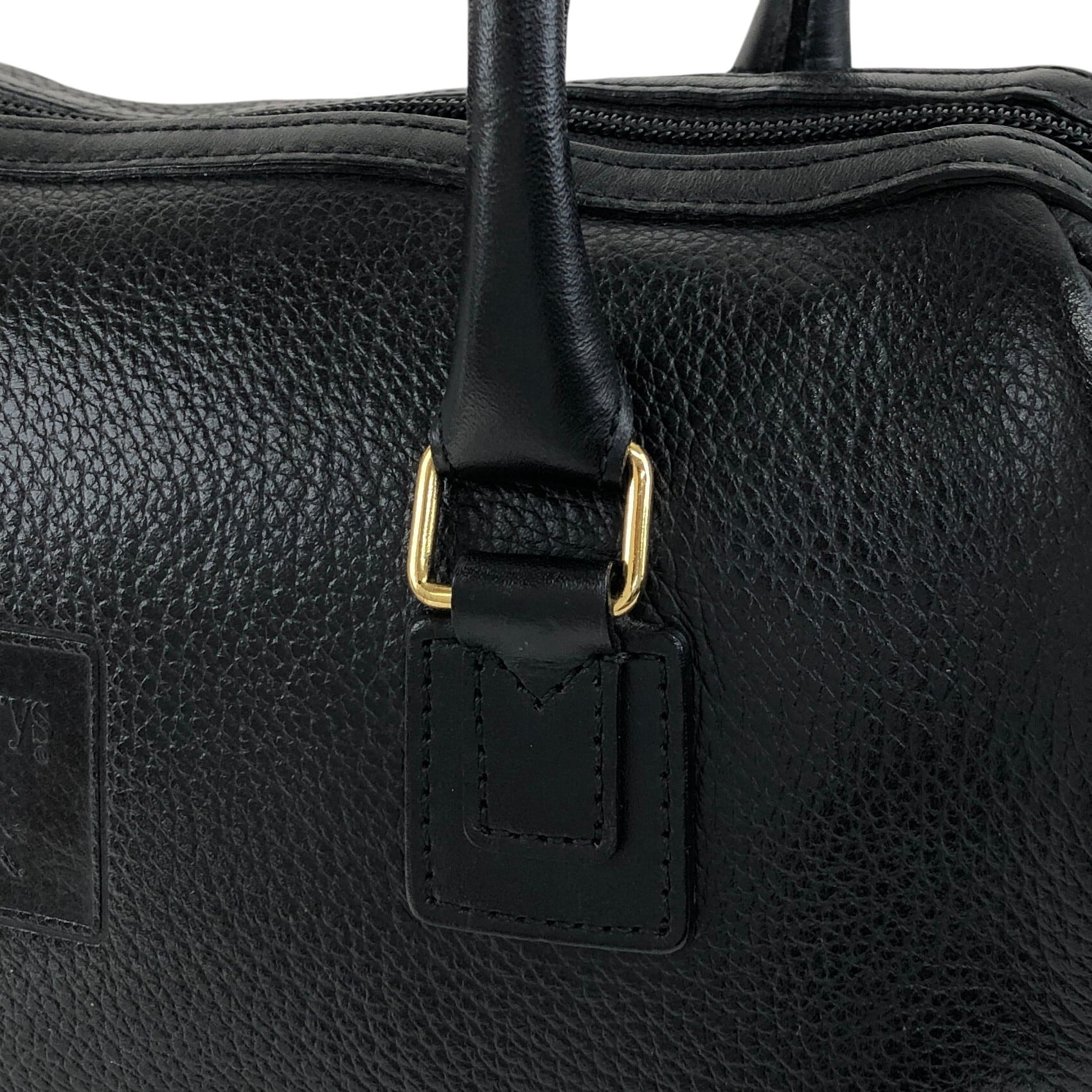 BURBERRY バーバリー ハンドバッグ ブラック ロゴ レザー ミニボストン