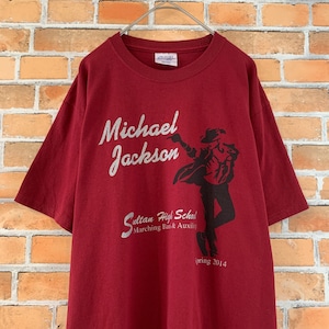 【PORT&COMPANY】 マイケルジャクソン Tシャツ カレッジ アメリカ古着 mj MichaelJackson