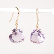 【ピンクアメシスト】ハート ピアス・イヤリング