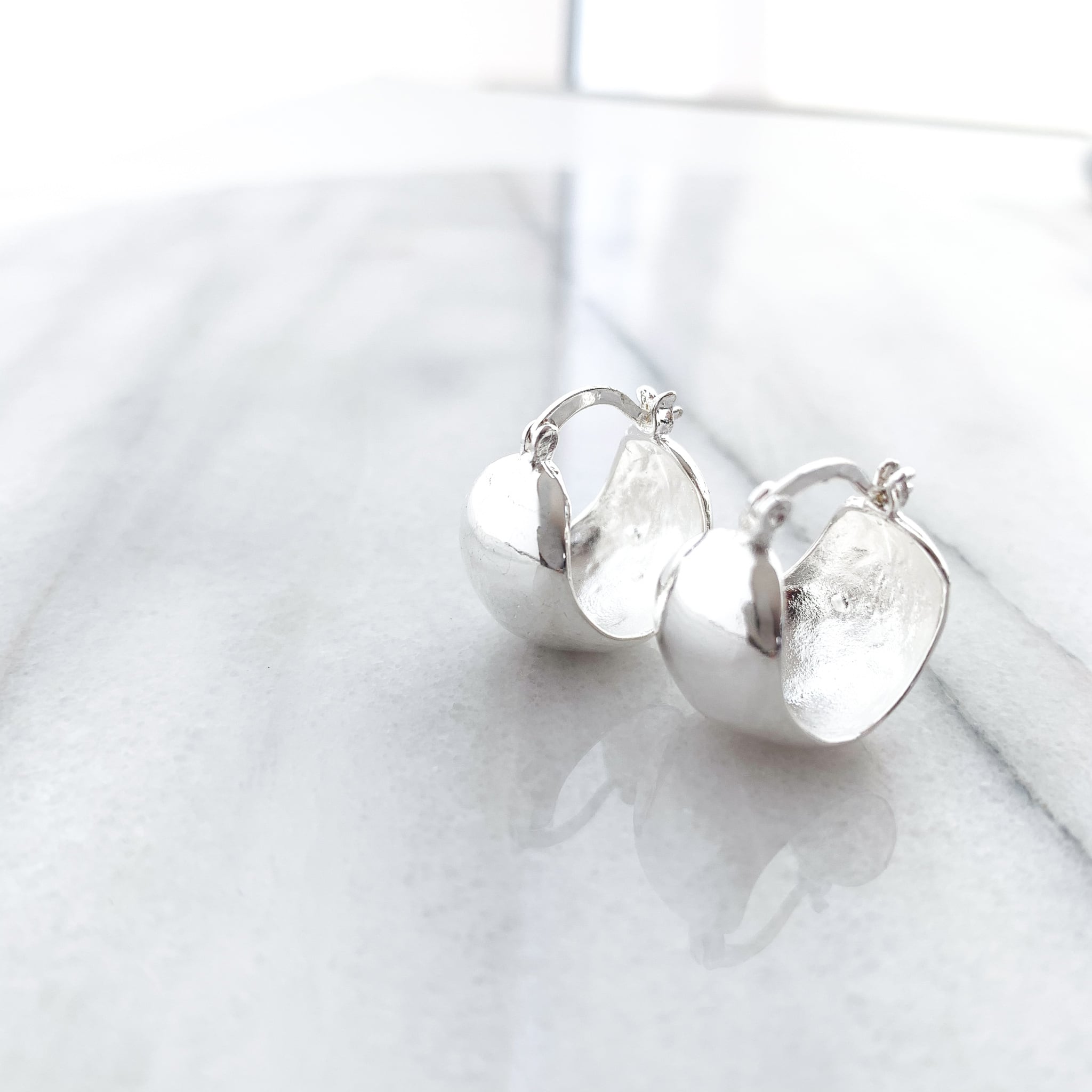 sv925 FUKURAMI hoop pierces | naotjewelry 身に付けるほどに美しい
