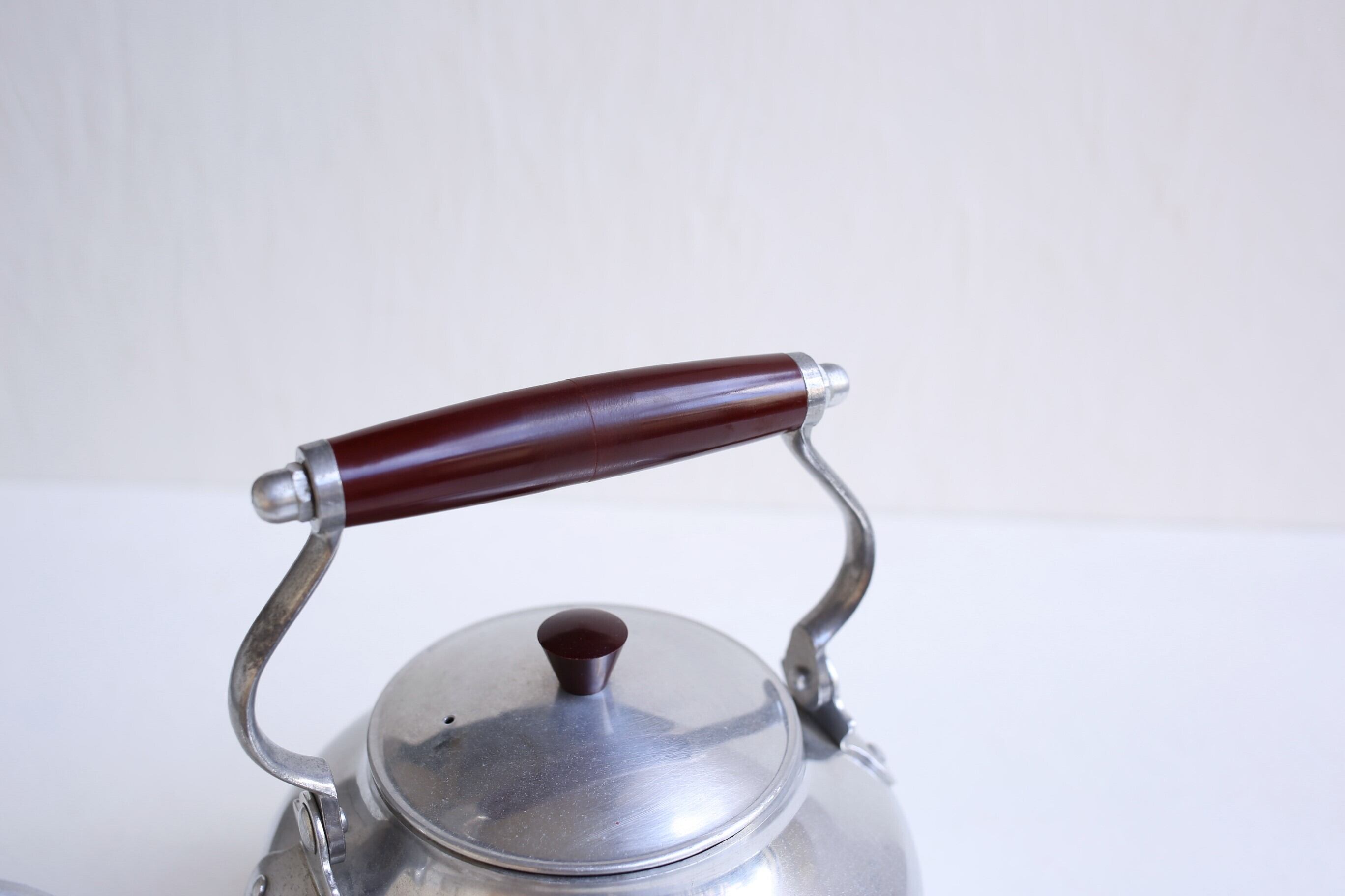 フランスブロカント☆アルミのやかん☆ケトル ベークライトハンドル