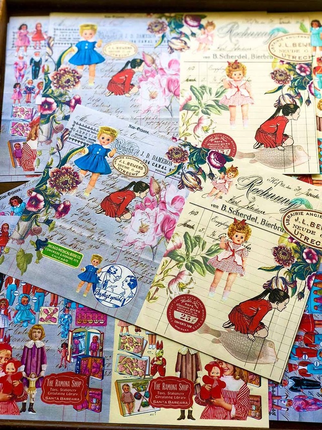 Mic Moc　コラージュペーパーキット　12枚入り　Paper Lullaby　CP007【Mic Moc（ミックモック）】[MIC-6p]