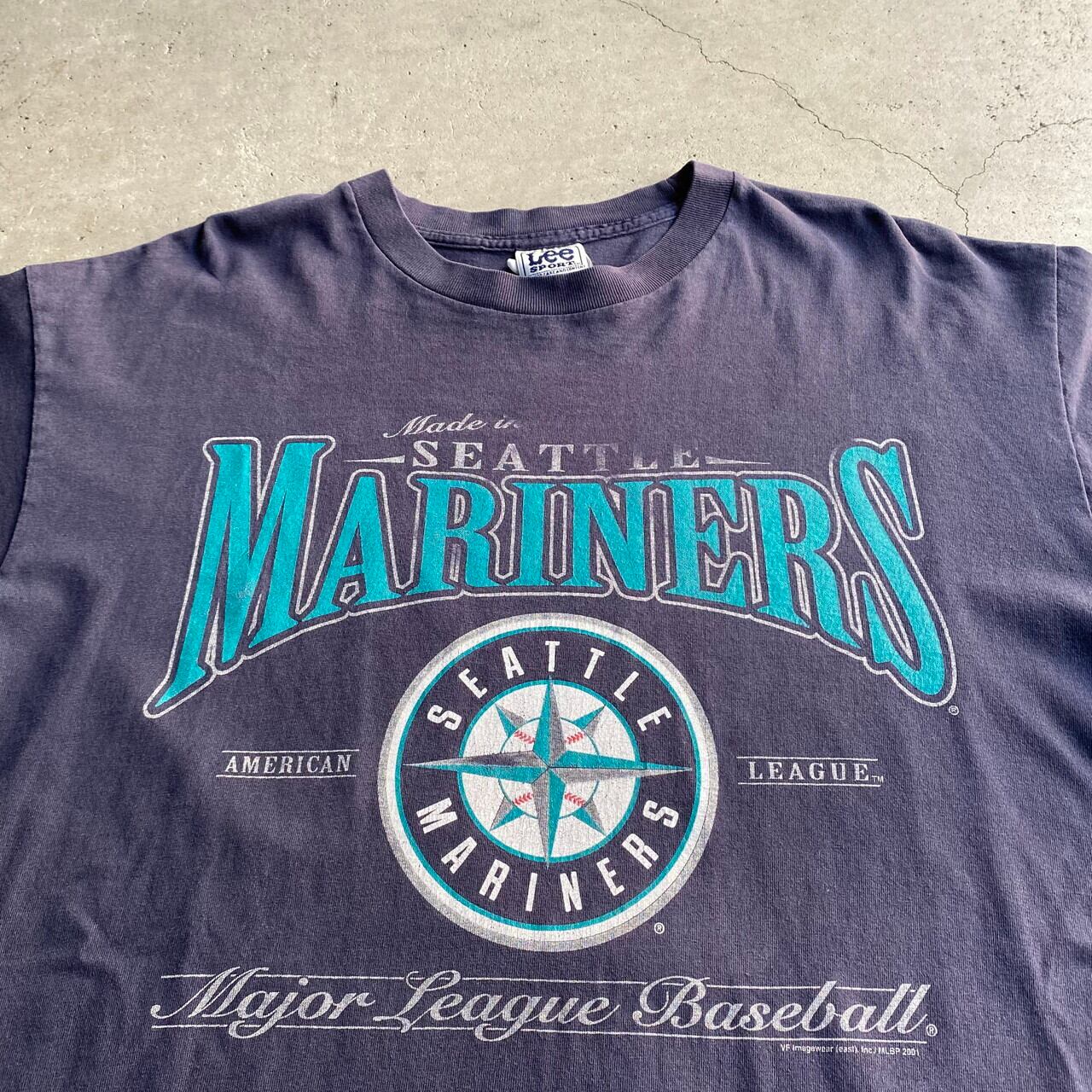 ビッグサイズ 00年代 ヴィンテージ MLB メジャー シアトル・マリナーズ Seattle Mariners プリントTシャツ メンズ2XL相当  古着 チーム系 ビンテージ 00S ネイビー 紺【Tシャツ】【SA2204】【TS2206】【SS2207-50】 | cave