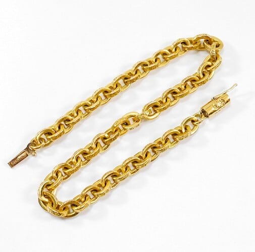 CHROME HEARTS クロムハーツ 22K ペーパーチェーン ブレスレット CHROME HEARTS クロムハーツ 22K ペーパーチェーン ブレスレット