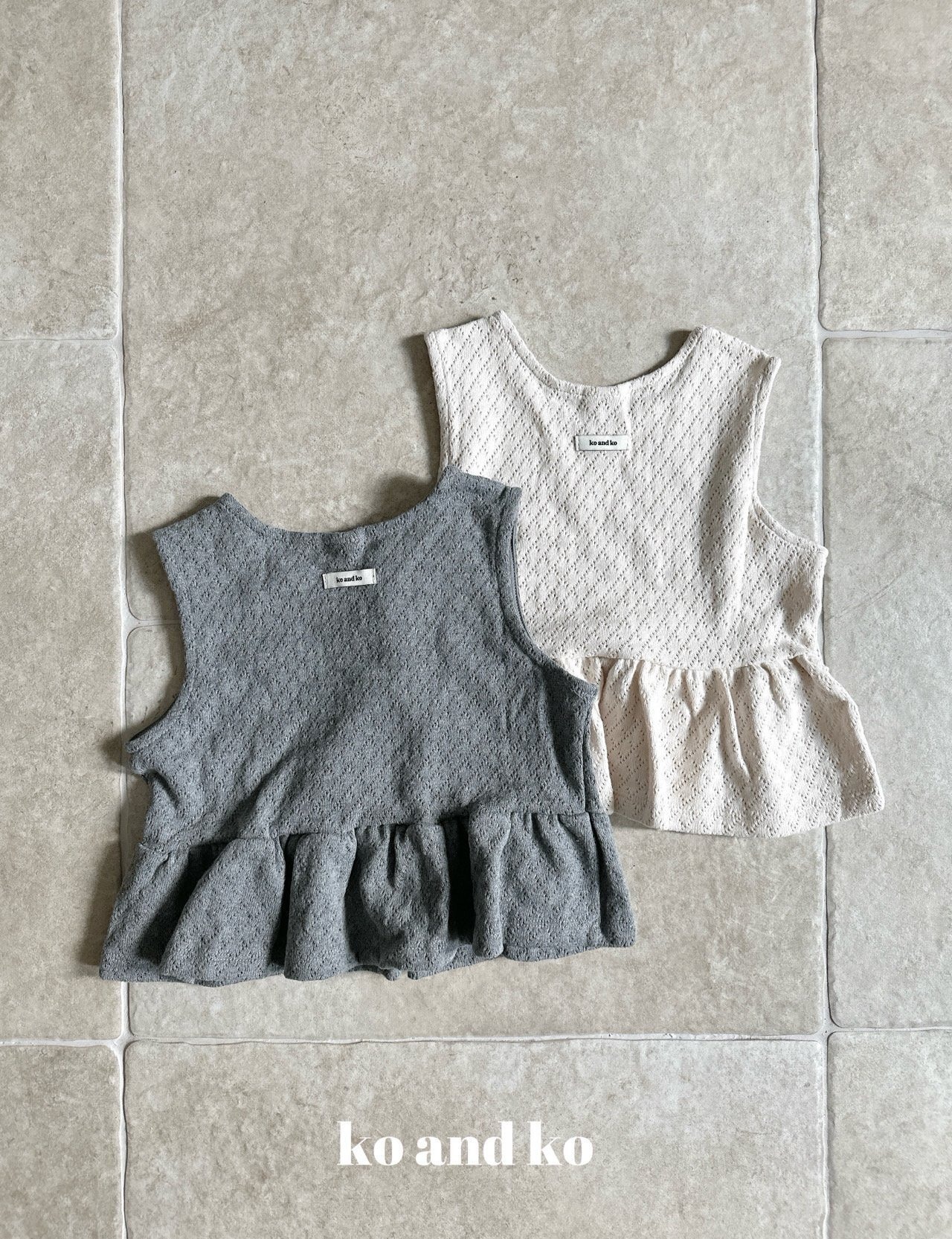 韓国子供服 / 26Autumn / 〖取寄〗ko and ko / ニットシャーリングトップ / ベビー服 / キッズ服 *XXS~L*